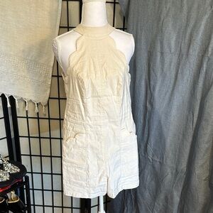 Anthropologie Scallop Halter Romper